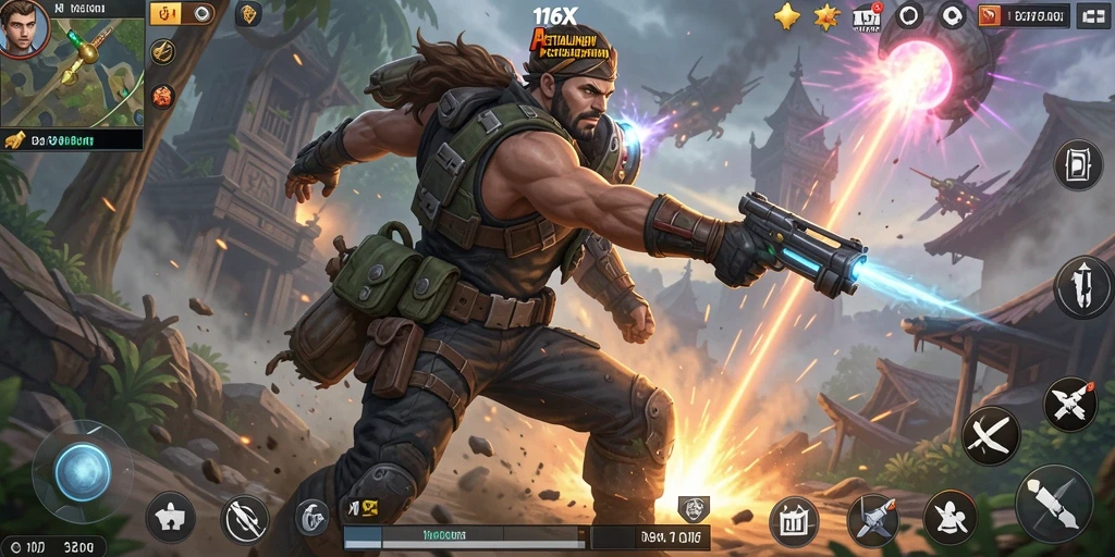 Tampilan gameplay seru dari game aksi 116X.
