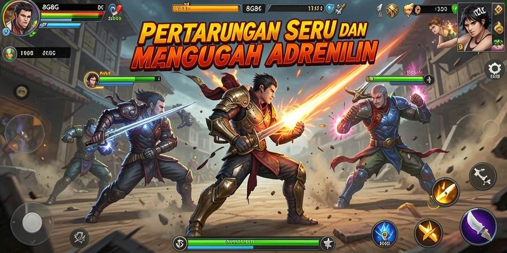 Screenshot dari gameplay menegangkan di 8G8G.