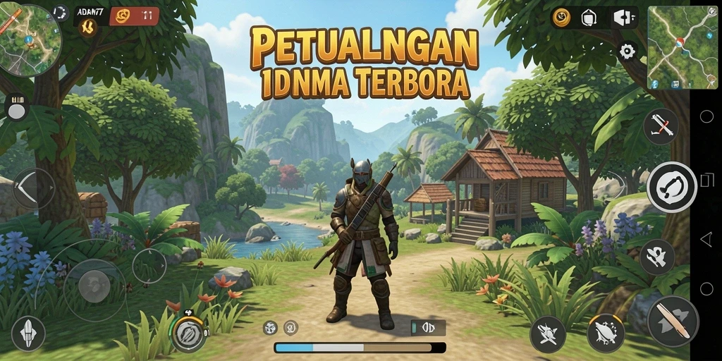 Tampilan gameplay ADAM77 yang menarik dan penuh petualangan di dunia terbuka.