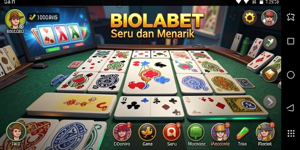 Tampilan gameplay seru dari BIOLABET yang menampilkan suasana permainan Domino.