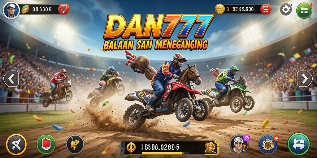 Tampilan gameplay menarik dari DAN777 saat balapan.