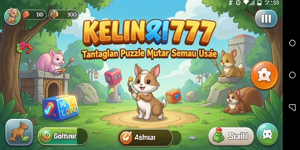 Skrin utama gameplay KELINCI777 menampilkan berbagai tantangan Puzzle yang menarik.