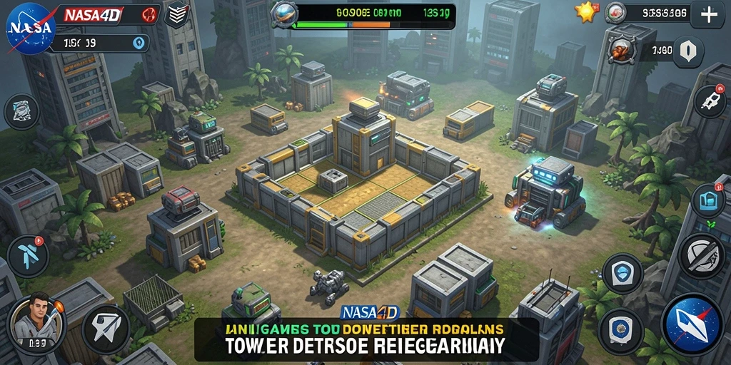 Screenshot game menunjukkan aksi pertahanan menara yang mendebarkan.