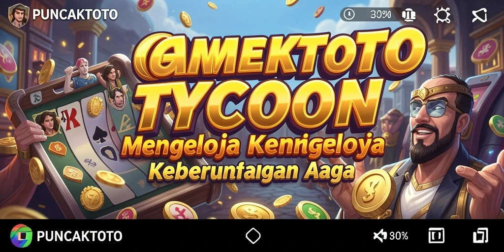 Tampilan gameplay PUNCAKTOTO yang menarik dengan manajemen tycoon.