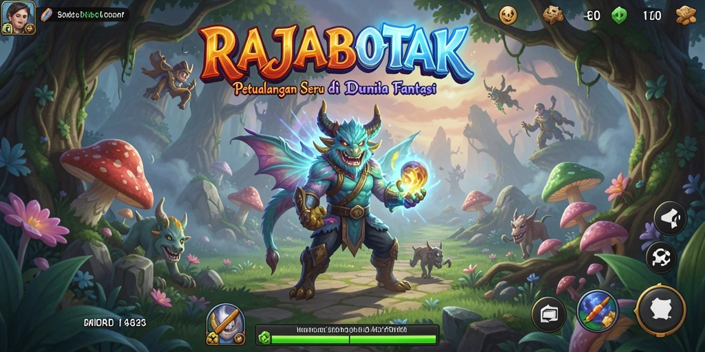 Gambaran gameplay RAJABOTAK dengan petualangan mendebarkan.