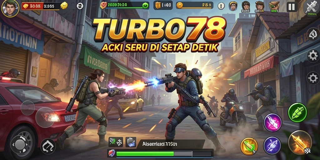 Gameplay seru dengan aksi mendebarkan di TURBO78.