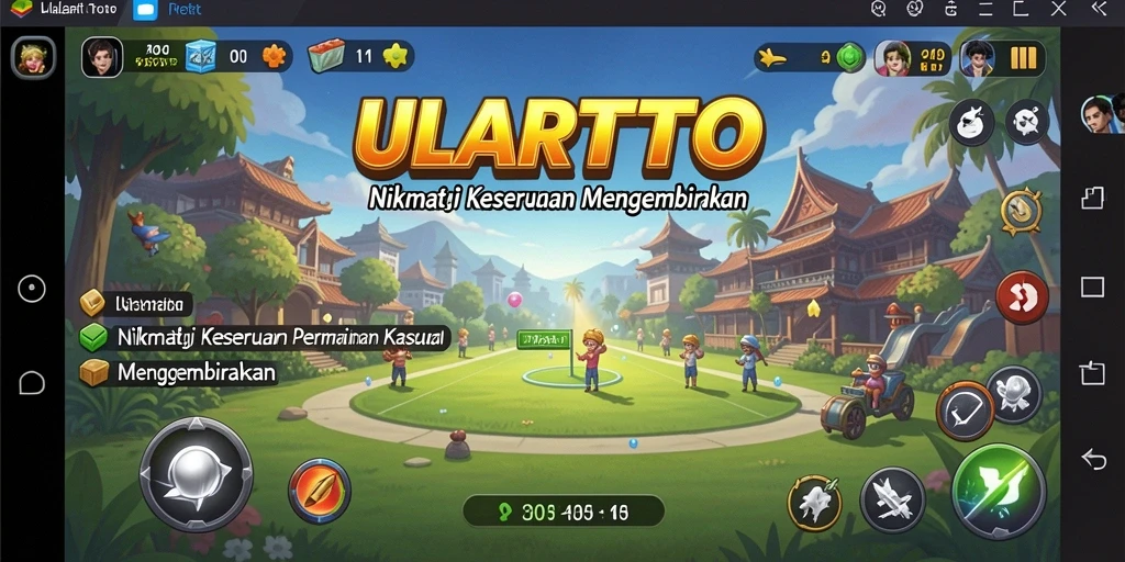 Tampilan gameplay ULARTOTO yang seru dan penuh warna.