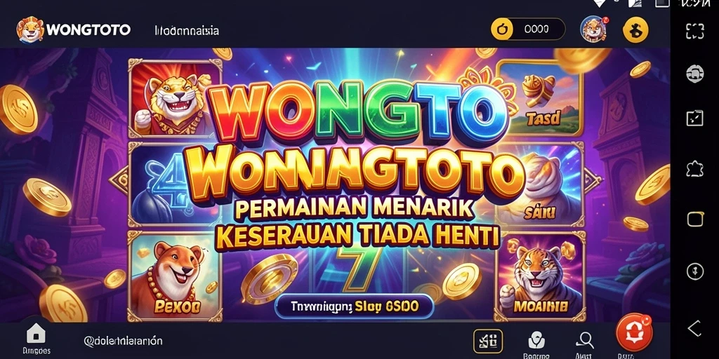 Tampilan gameplay menarik WONGTOTO dengan berbagai mesin slot.